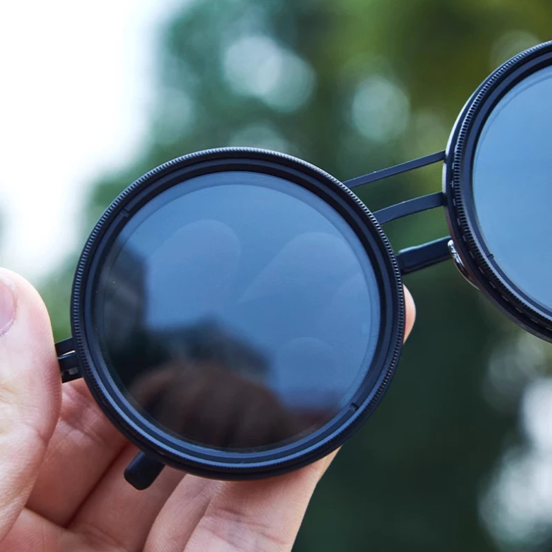 9-level Dimmable Sunglasses Men UV400 Fishing Photography Personalized Cool Fashion Sun Glasses Can Be Paired with Myopia Lenses