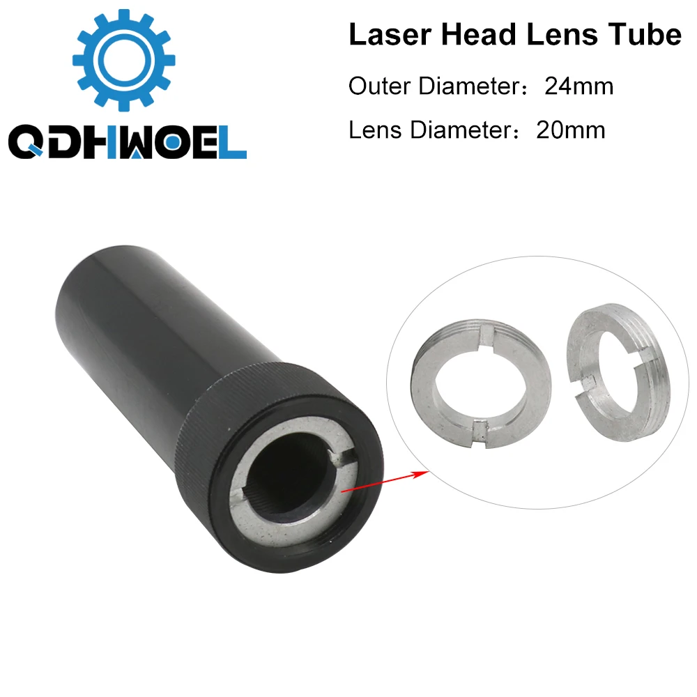 QDHWOEL  C Series CO2 Lens Tube Outer Diameter 24mm for Lens Dia.20mm for CO2 Laser Cutting Machine