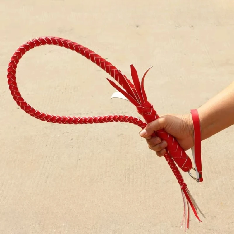 

Pure cowhide whip rattling whip martial arts riding horse self-defense whips video props