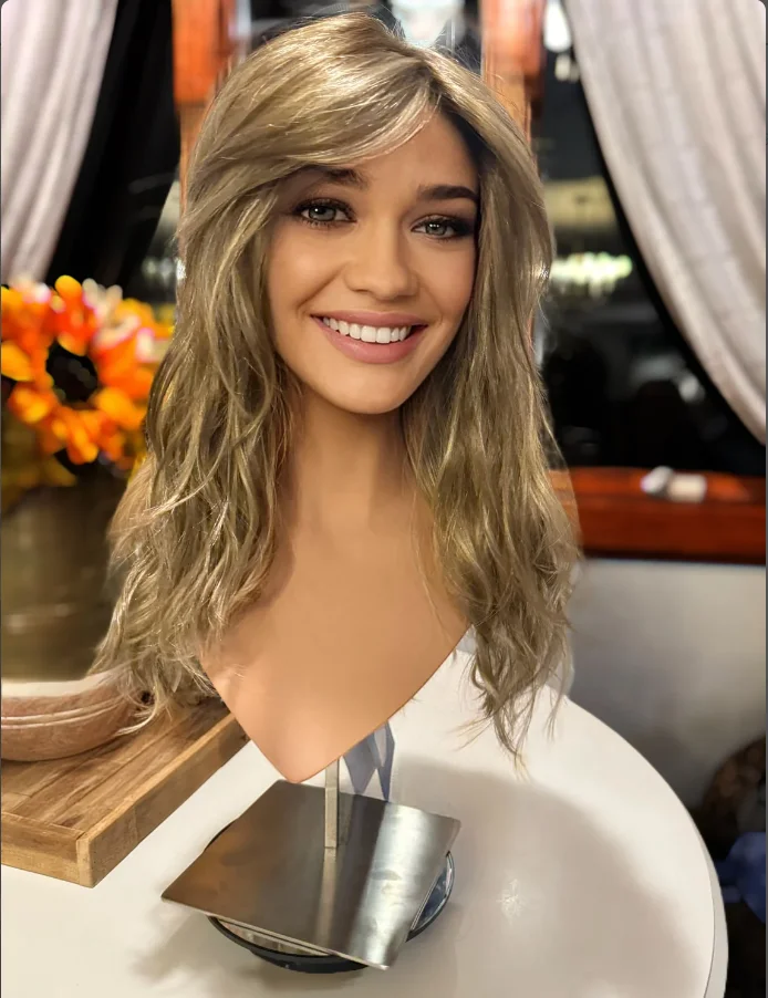 تسليط الضوء على العسل شقراء الاصطناعية الدانتيل شعر مستعار أمامي للنساء موجة المياه شعر مستعار شحن سريع رخيصة الباروكات على التخليص بيع الاستخدام اليومي #4