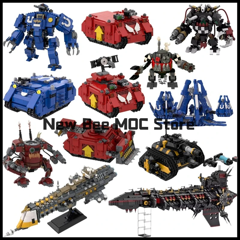 Tank Battle Robot MOC Hammer Warrior Intrepid Mech Model DIY Kid Building Blocks Adult Assembly Toy Boy Birthday Collection Gift
