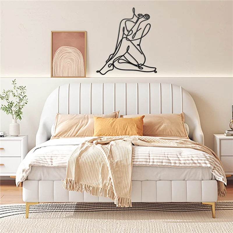 Minimalist Female Body Wire Art Decor Abstract Metal Woman Shape Wall Decor Wall Art Decor Metal Female Wall Decor