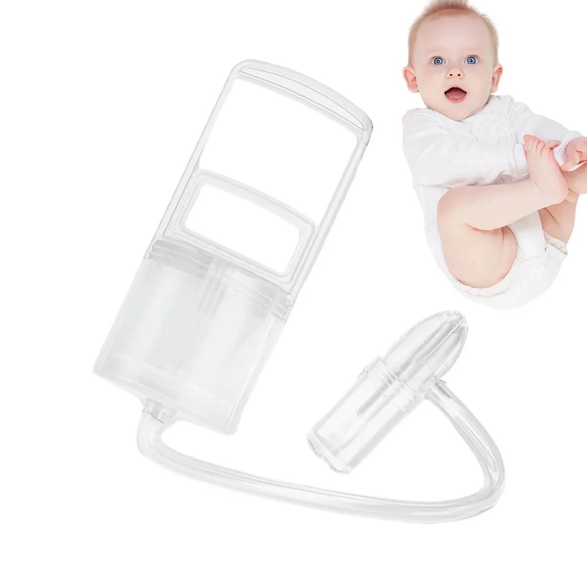 

Baby NoseFrida SnotSucker for Baby Nasal Aspirator for Baby Nose Sucker Nasal Aspirator for Allergy Relief + Congestion Relief