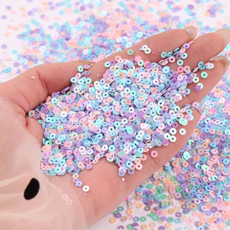 2mm 3mm 4mm Round Loose Sequins PVC Sequin DIY Spangles Crafts For Sewing Clothes Accessory  Decoration Lentejuelas