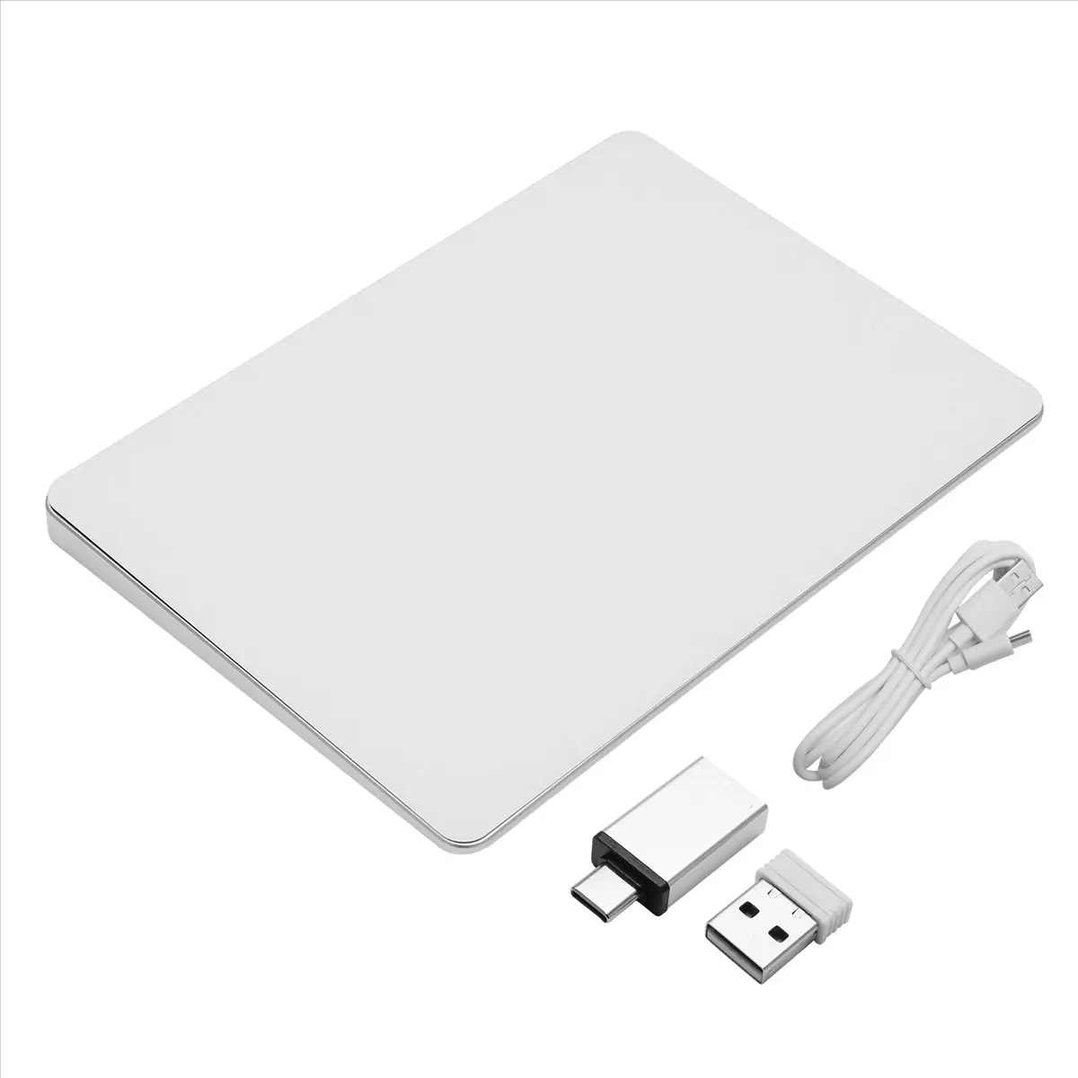 A46U Bluetooth Touchpad Multi-Function Gestures Trackpad Rechargeable Wireless Touchpad for Laptop IOS , White