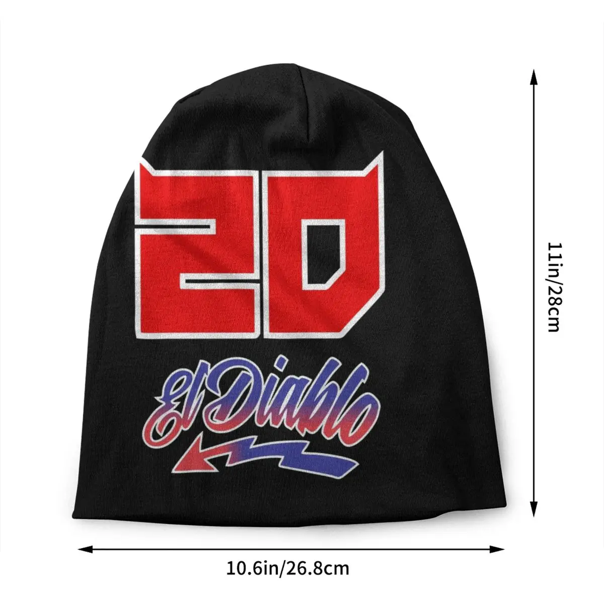 Fabio Quartararo El Diablo Number 20 Skullies Beanies Caps Men Women Unisex Streetwear Winter Warm Knitting Hat Adult Bonnet Hat