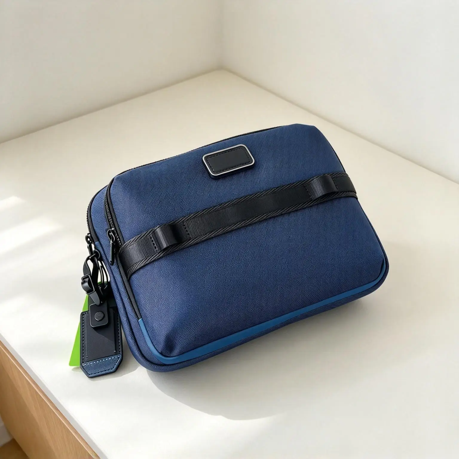 Men's Nylon Fashion Small Square Bag, Classic Minimalist Single Shoulder Crossbody Bag