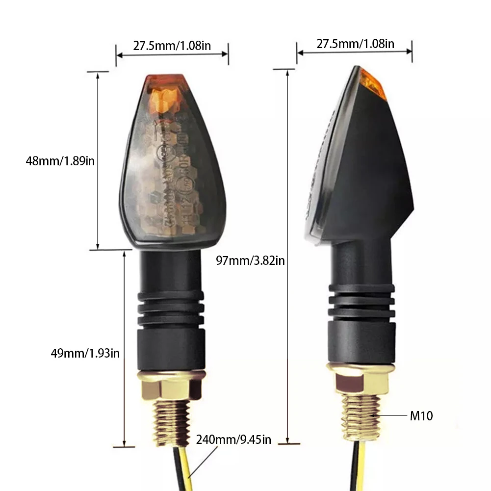 Luces intermitentes LED para motocicleta, luminarias universales de 12V, indicador intermitente trasero, luz trasera, para Cafe Racer Honda, BMW y