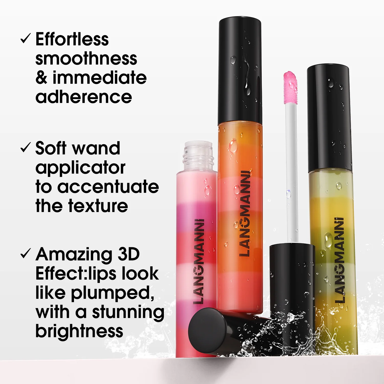 4Pcs/Lot Layered Lip Oil Waterproof Hydrating Shine Glossy Lip Gloss Plumper Moisturizing Liquid Lipstick Makeup