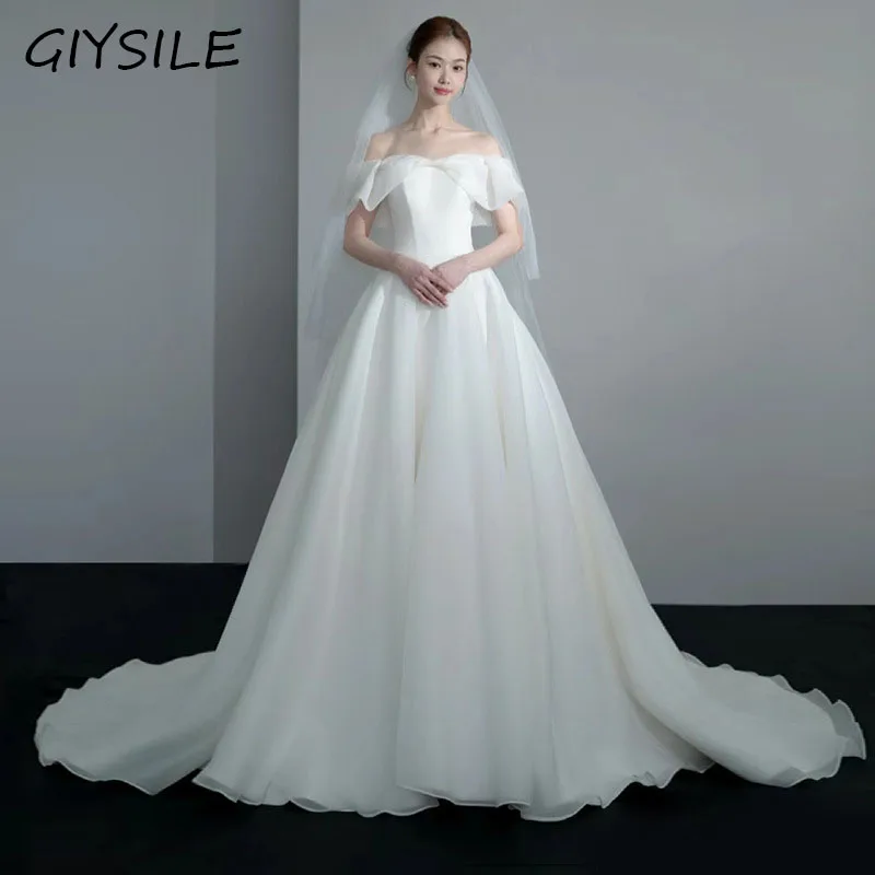 One Shoulder Marriage Dress Grand Simple Bridal Light Wedding Dresses for Women Satin Slim Sexy White Mermaid Wedding Dress