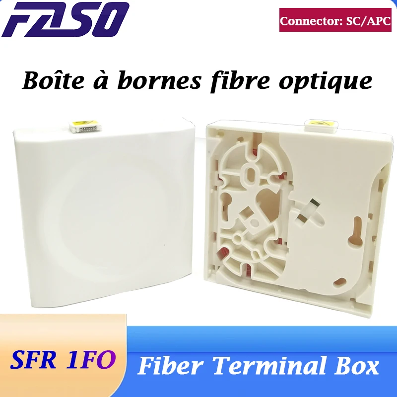 

FASO French PTO Fiber Termination Boxes set 1-Pole Singlemode Receptacle PTO Singlemode SC APC Fiber terminal Box