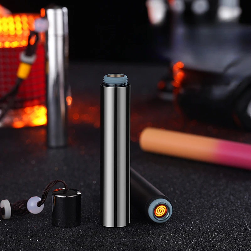 Creative Fire-breaking Blowing Lighter Rechargeable Windproof Personality USB Electronic Cigarette Lighter Gadgets for Men