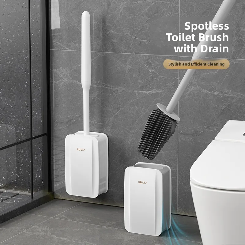 

Силиконовая щетка для унитаза настенного крепления без мертвых зон, набор инструментов для уборки ванной комнаты, держатель для щетки для унитаза, органайзер для хранения