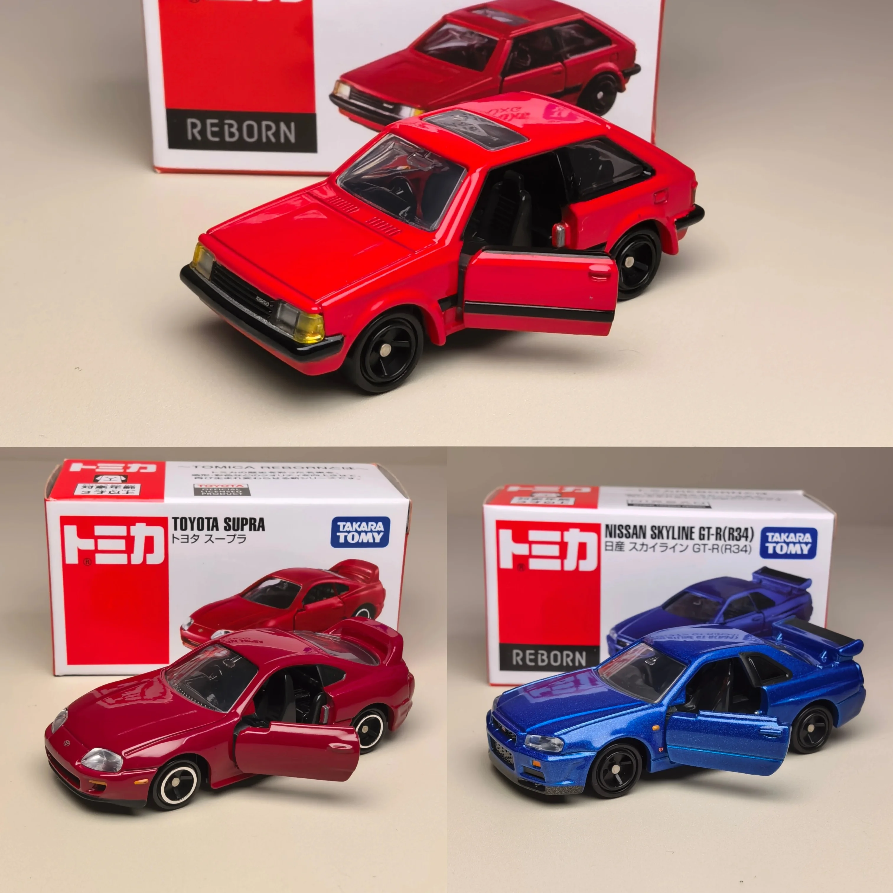 Original Takara Tomy Tomica ReBorn Toyota Supra Static Diecast Metal Vehicle, Scale Model for Collector Desktop Display