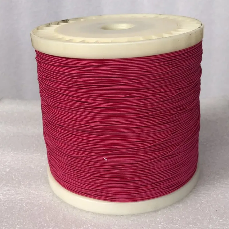 0.04X220 Strands Rose Red Special Multi-Strand Wire For Mining Machine Silk Covered Yarn Covered Litz