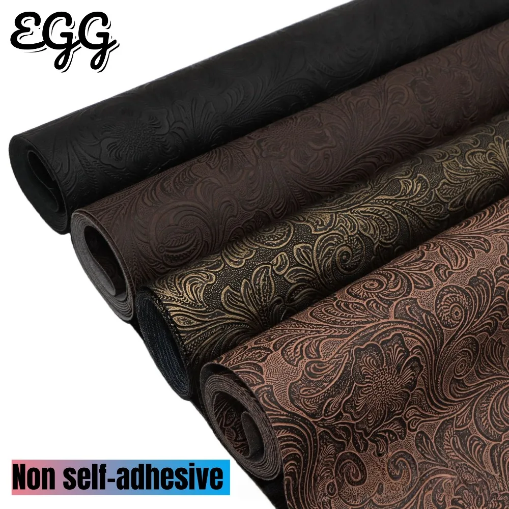 

Cuttable DIY Decorative Artificial Leather Flower Texture Thickened Leather Fabric 3D Pattern Sewing Tool Patches for Wallet Bag