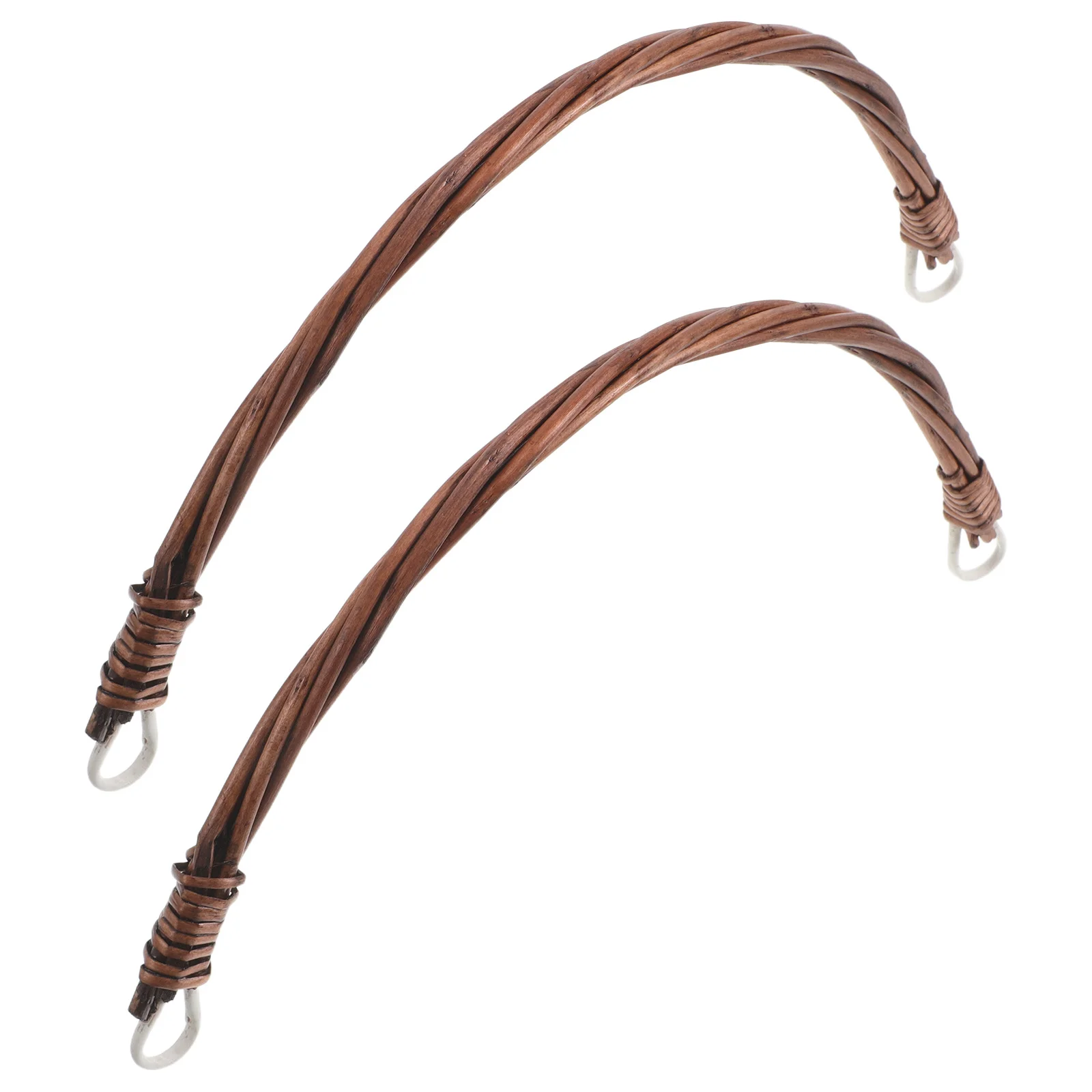 

2Pcs Rattan Handles for Picnic Baskets Wicker Basket Handle Accessory Enhanced Durability Elegant Design Outdoor Use