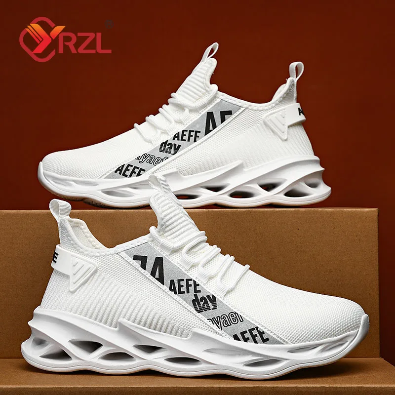 YRZL Herrenschuhe Schwarze Turnschuhe Hochwertiger Wanderschuh Männlich Lässig Atmungsaktiv Komfort Sport Turnschuhe Tennisschuhe Mann