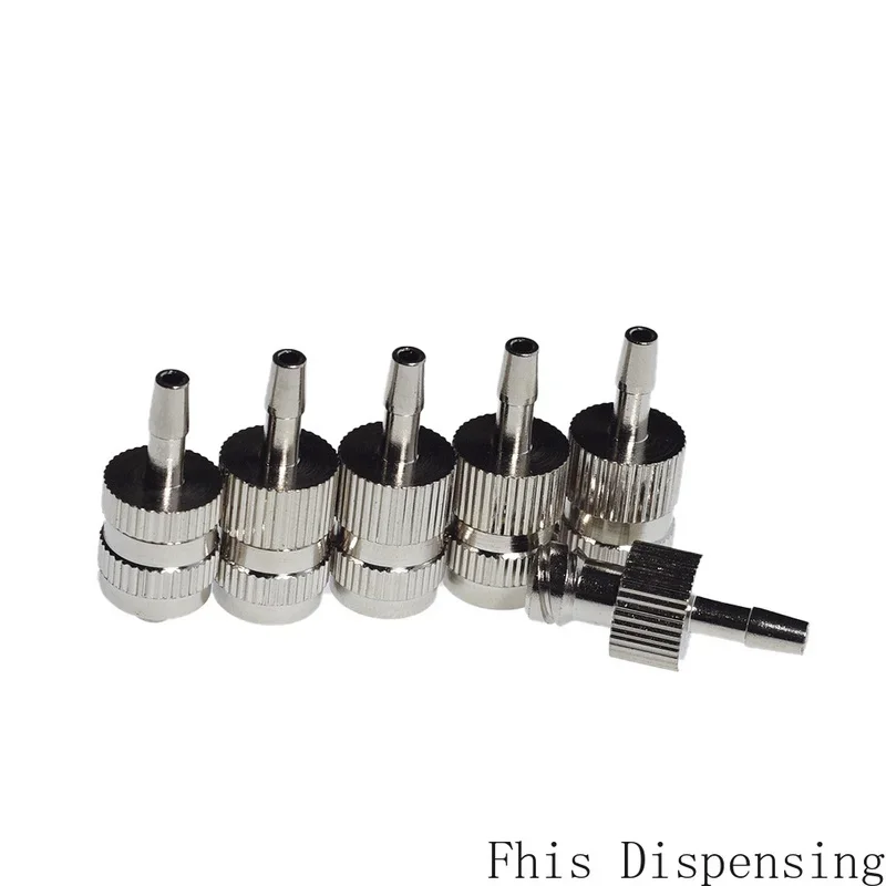 

Male ID 2.4mm Metal Nickel Plated Brass Dispensing Glue Subpackaging Syringe Barrel Luer Lock Adapter Fitting Connector 10pcs