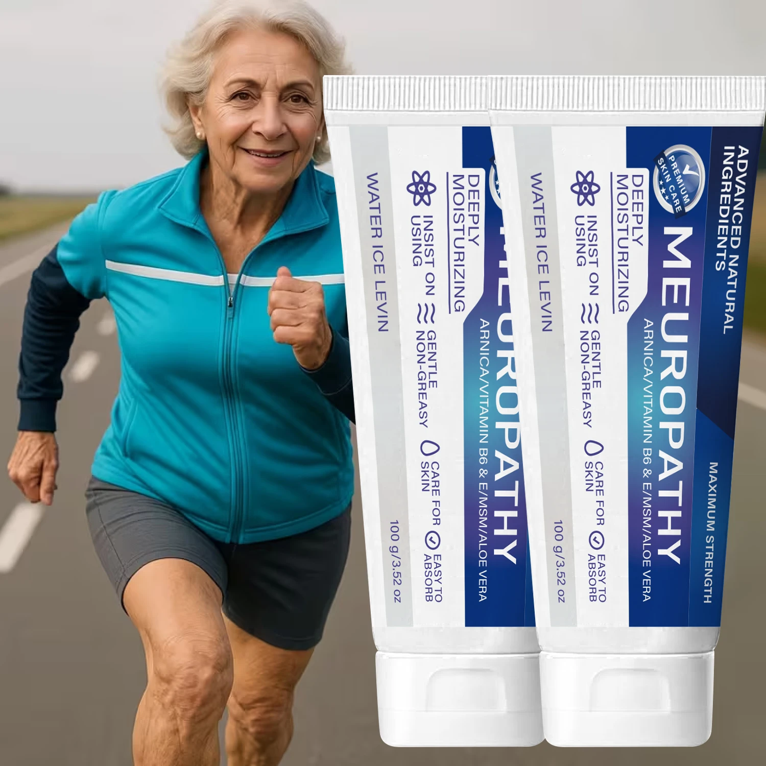 

Крем для ухода при нейропатии, увлажняющий и укрепляющий, с гиалуроновой кислотой и алоэ вера для успокаивающего ухода за кожей