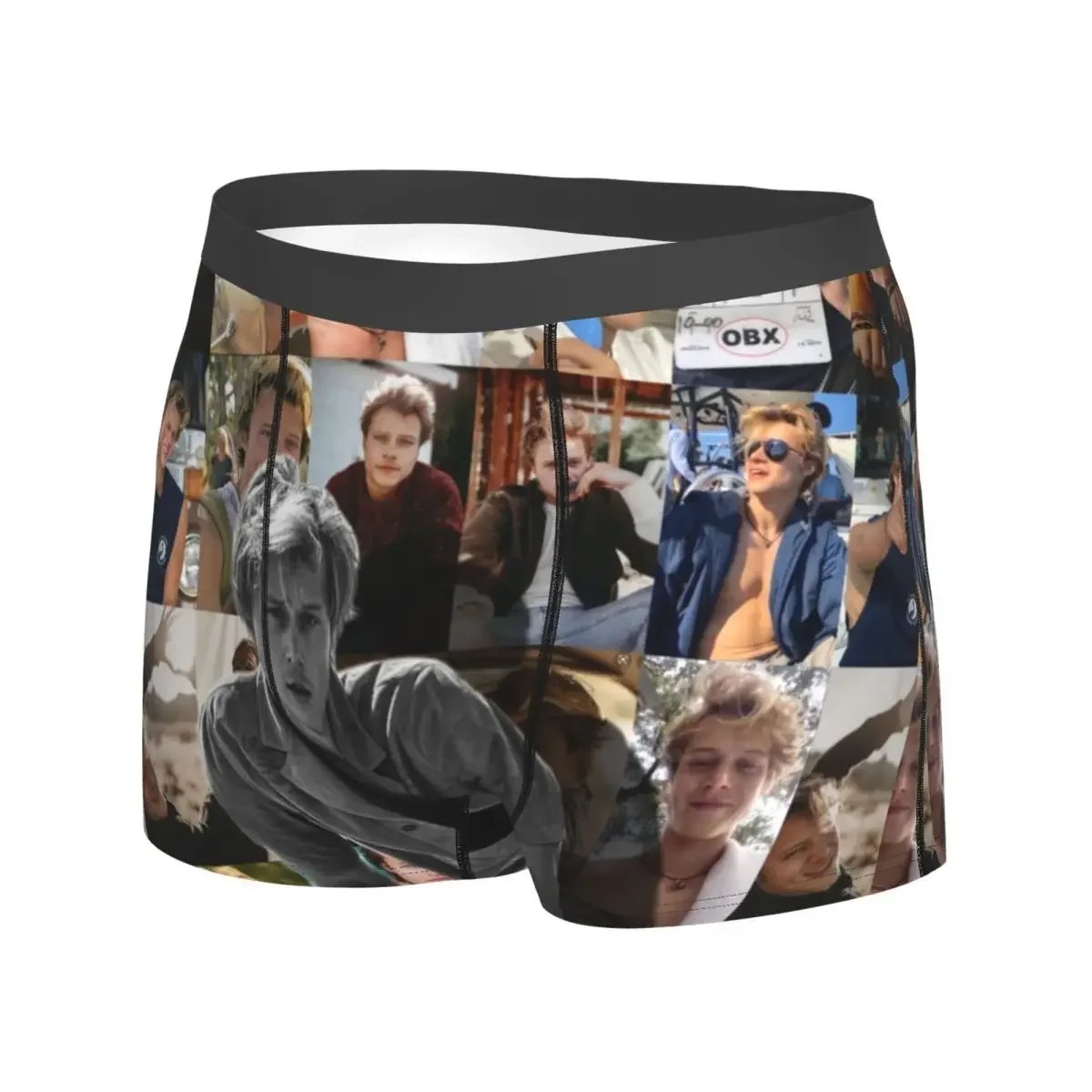 Men's Rudy Pankow Photo Collage Boxer Shorts Panties Polyester Underwear JJ Homme Humor Underpants