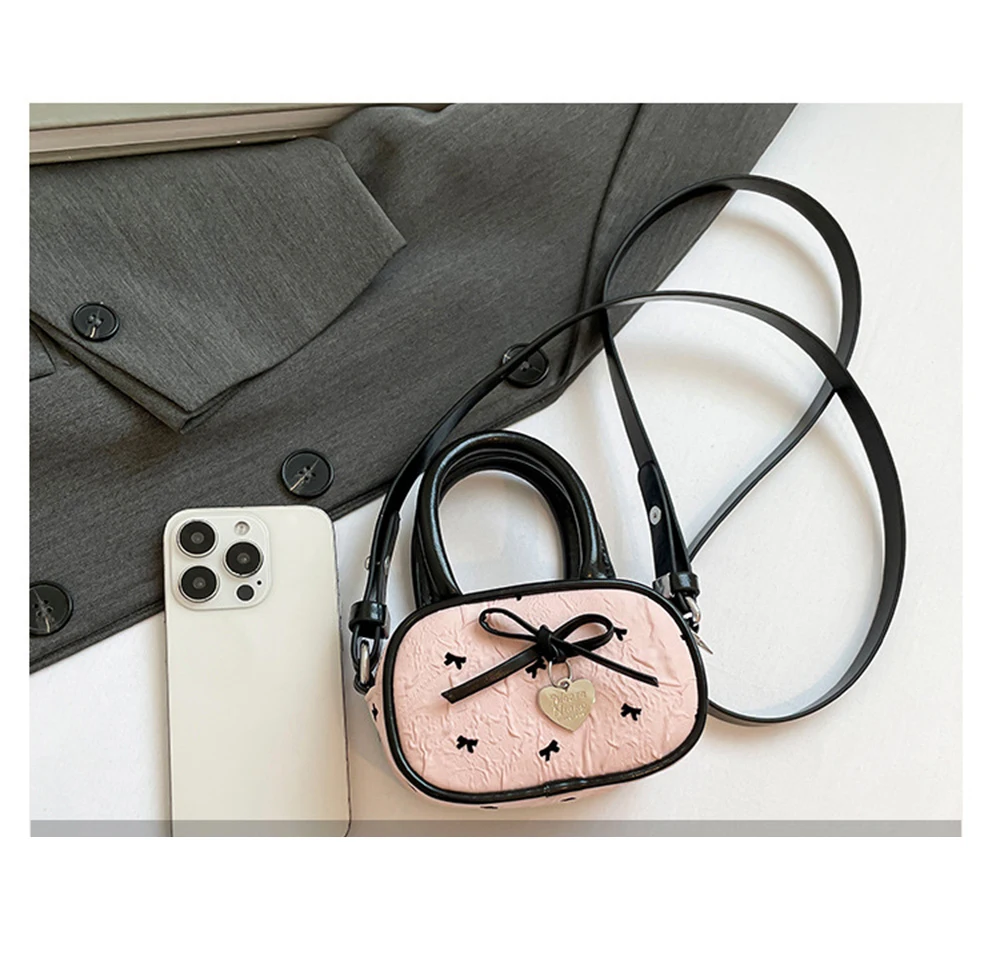 صيف جديد الكورية نمط حقيبة كتف صغيرة المرأة الانحناء عقدة حقيبة يد البولكا نقطة طباعة Crossbody موضة حقائب مربعة صغيرة