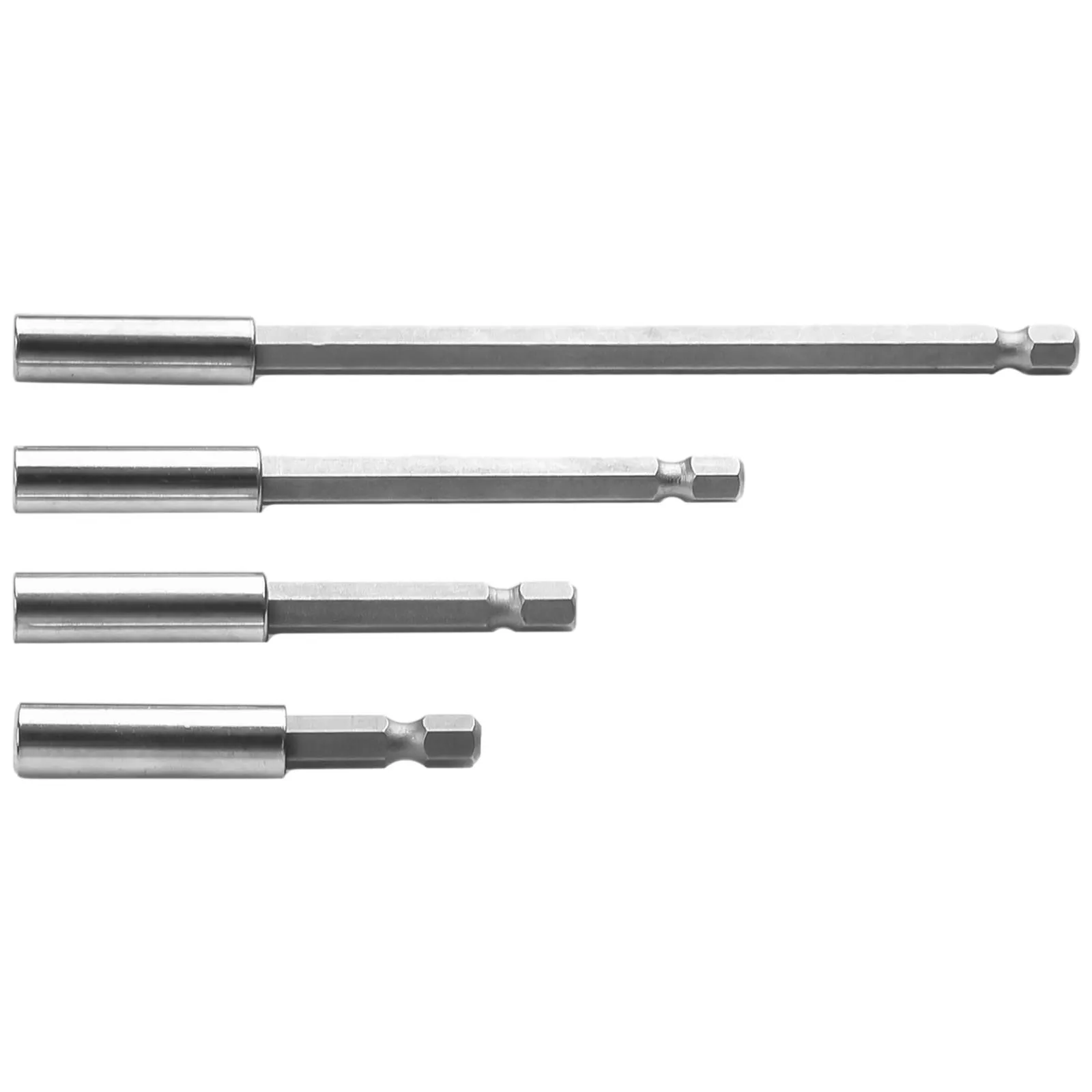 1/4 inch Quick Change Bit Extension Rod Set 4pcs for Power Drills Screwdrivers and Fastening Tools with Multiple Length Options