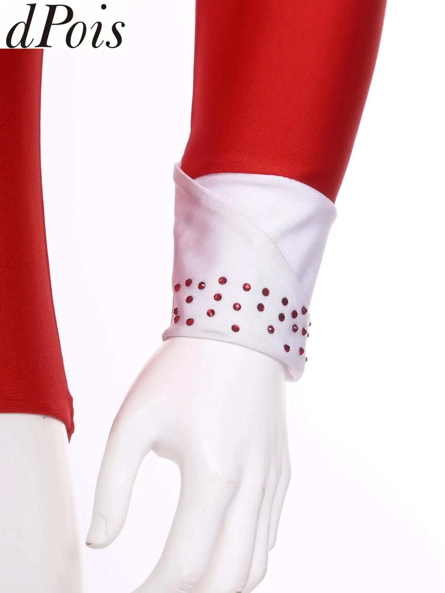 Men Gymnastics Leotards Figure Skating Latin Bodysuit Ballroom Tango Rumba Dance Rhinestones Bodysuit Shirts Performance Costume