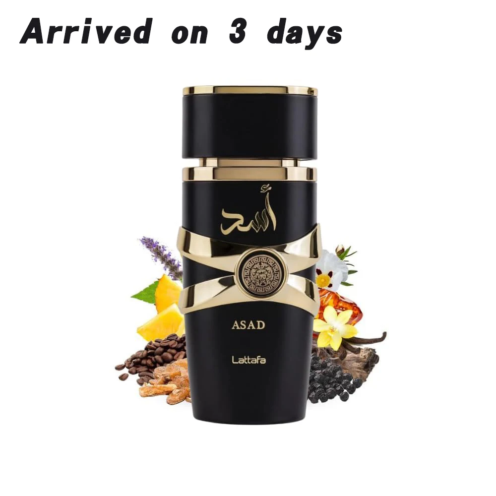 

Lattafa Imported Long Lasting Luxury Perfume Spray Asad Premium Refreshing Oud Musk Fragrances Eau De Parfum Perfume Unisex