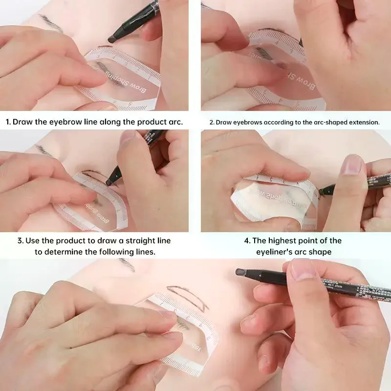 Mapping Ruler Eyebrow Shaping Ruler Fast Drawing Design Brow Easy Tool Mekup Stencils Brow