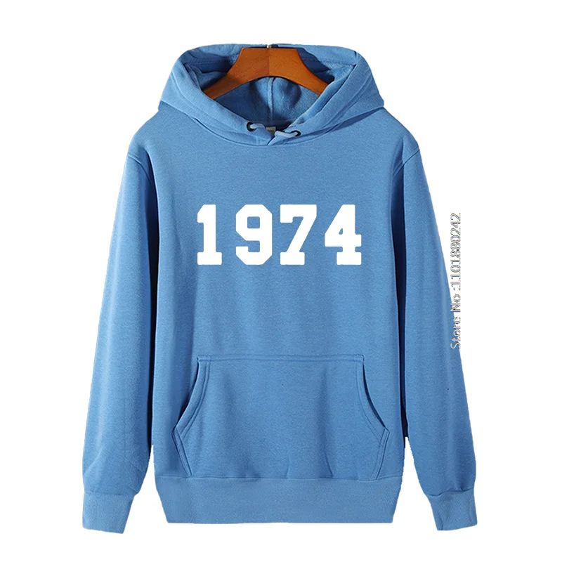 1974 College Mens 40th Birthday Present Thick Sweater Hoodie High Quality New In Hoodies And Blouses Men's Winter Clothes