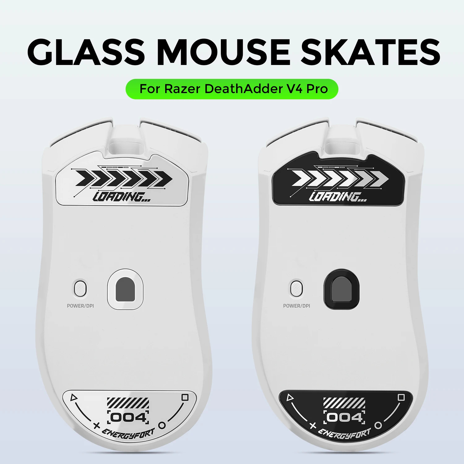 Patines de ratón de cristal Super Glide para Razer DeathAdder V4Pro, almohadillas para pies de ratón de vidrio con borde redondo pulido Ultra suave