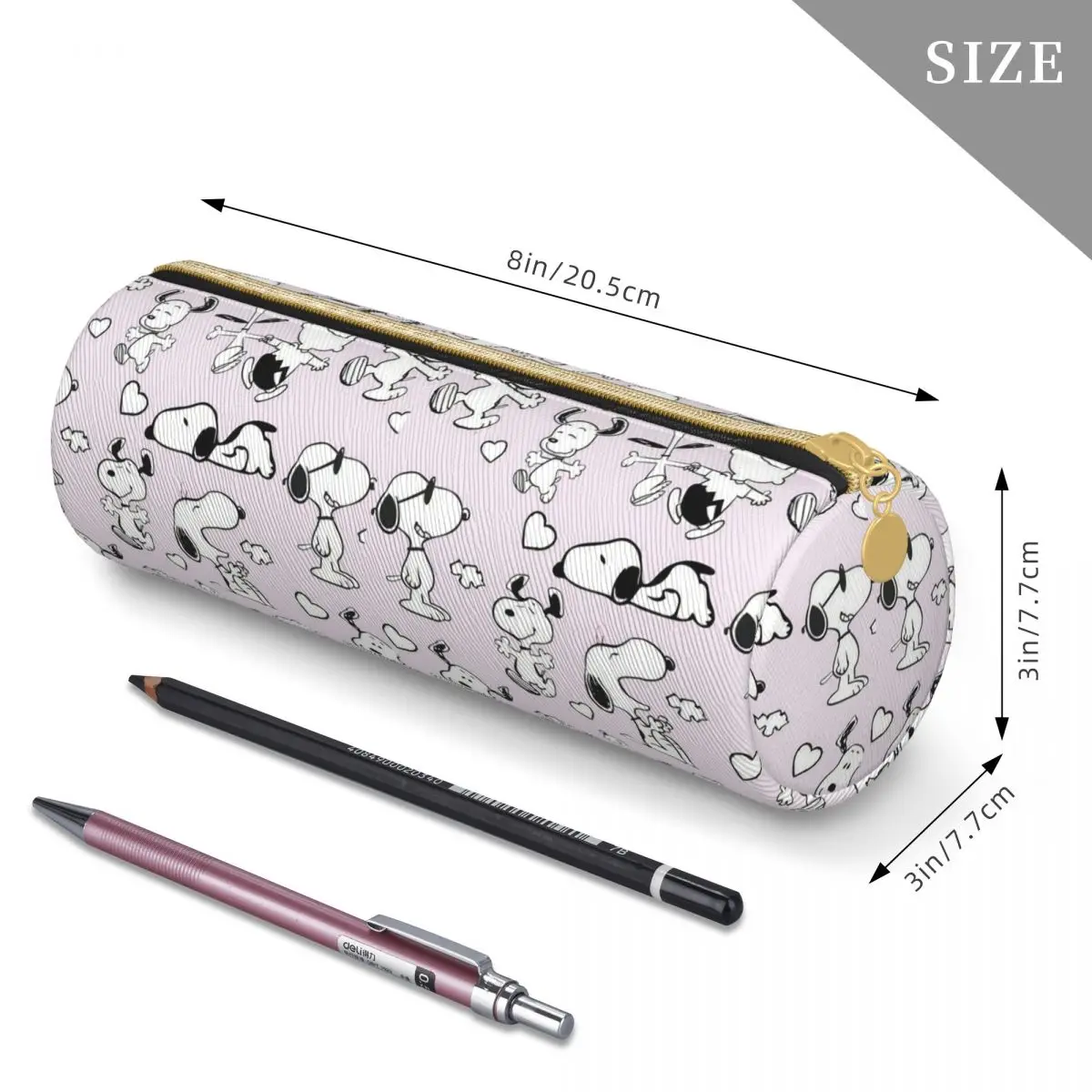 Snoopy Cartoon Merch Pencil Cases Leather Funny Dogs Pen Box Pencil Bags Girl Boy Big Capacity studenti School Gift Pencil Pouch