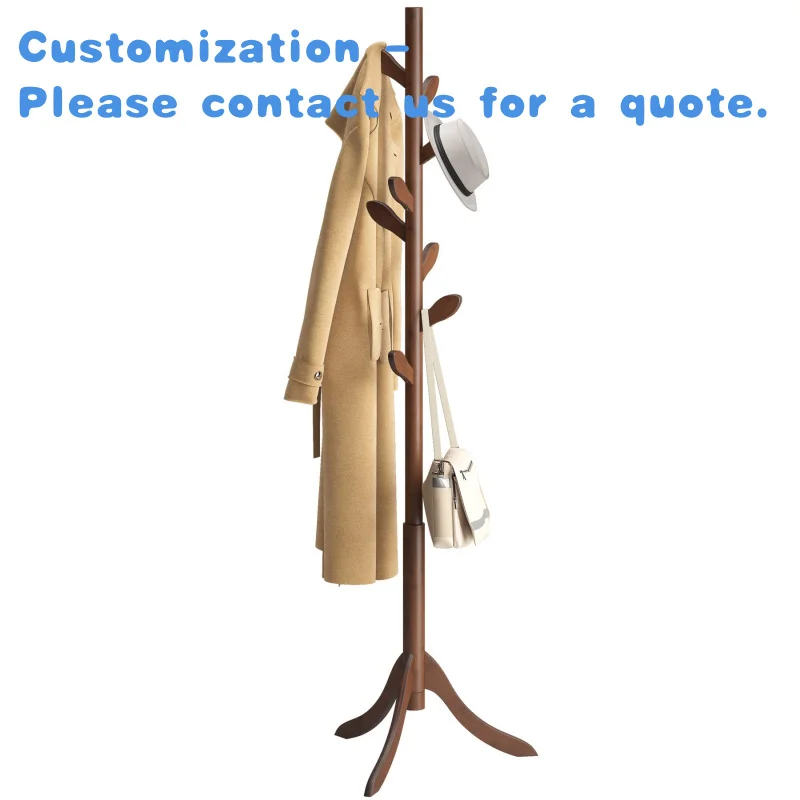 

custom.Coat Rack Freestanding TreeCoat Rack Standing Adjustable Coat With 3 Sections 8 Coat Hooks
