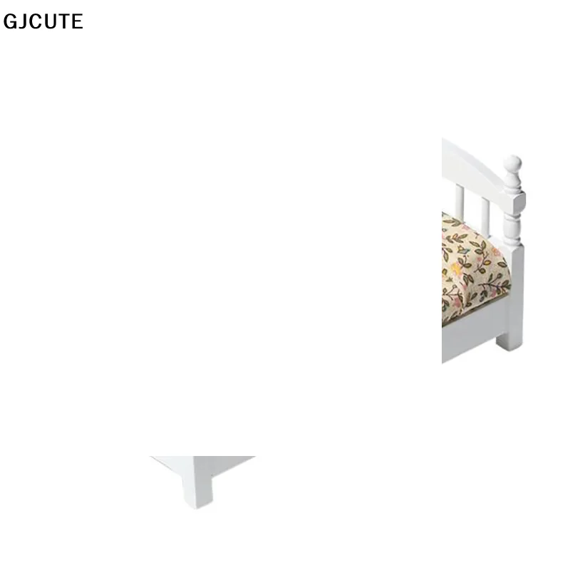 

Мебель для кукольного домика 1:12, миниатюрная белая кровать, спальня, кукольный домик для детей, аксессуар для домашнего декора, игрушка для ролевых игр