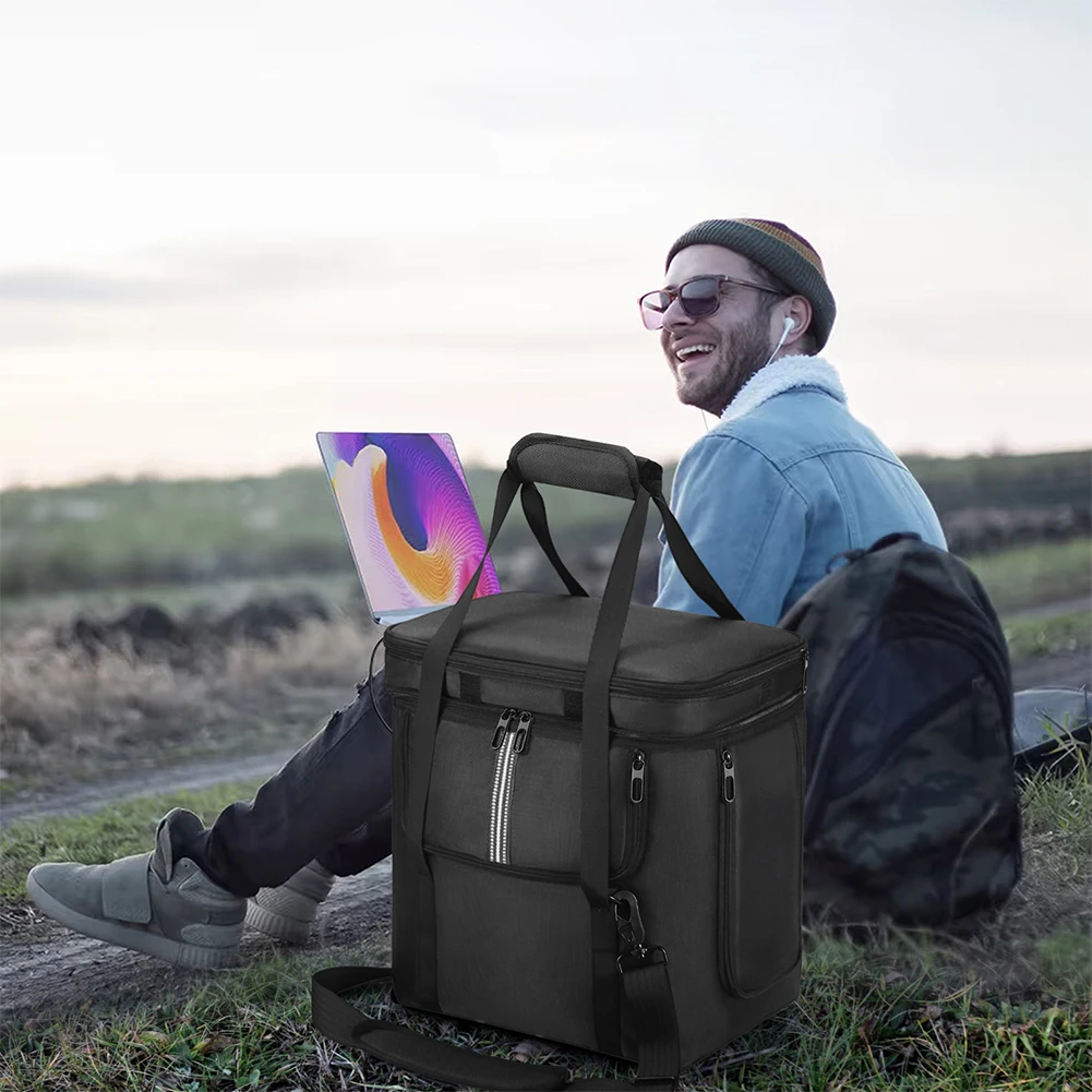 Carrying Case for BLUETTI Portable Power Station AC180 Bag Protective Case Waterproof Anti-drop with Shoulder Strap & Handle