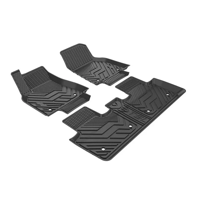 5pcs 2021 Tpe Rubber Odorless All Weather full set Waterproof Anti-slip Car Foot Mat Car Floor Mats For Tesla Model Y 7-seater