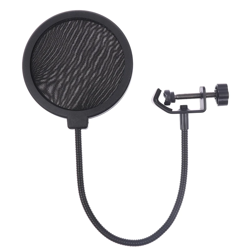 Adjustable Double Layer Studio Computer Microphone Flexible Wind Screen Sound Filter for Broadcast Karaoke Youtube Recording