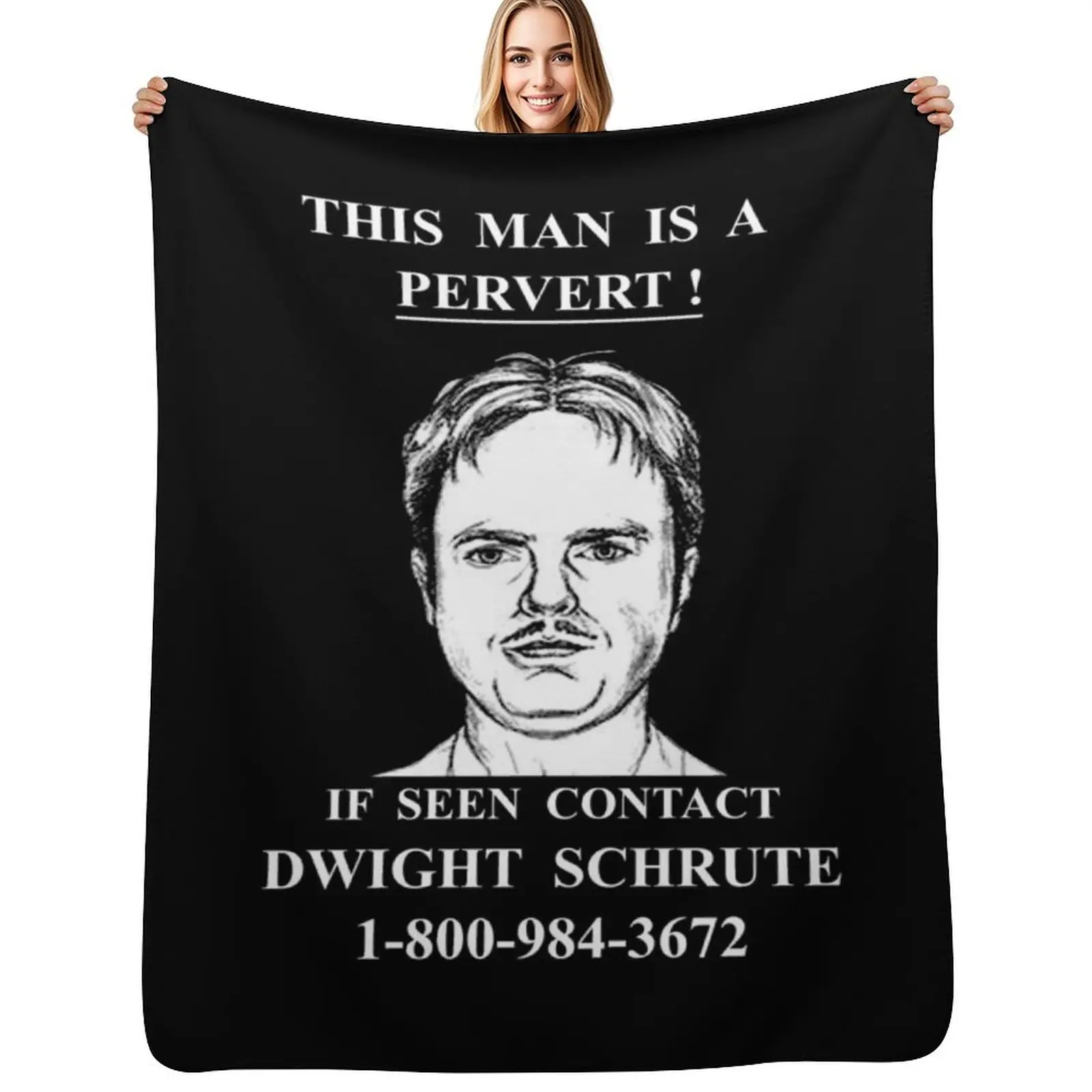 

If Seen Contact Dwight Schrute Throw Blanket Beach Thin Luxury St Large Blanket