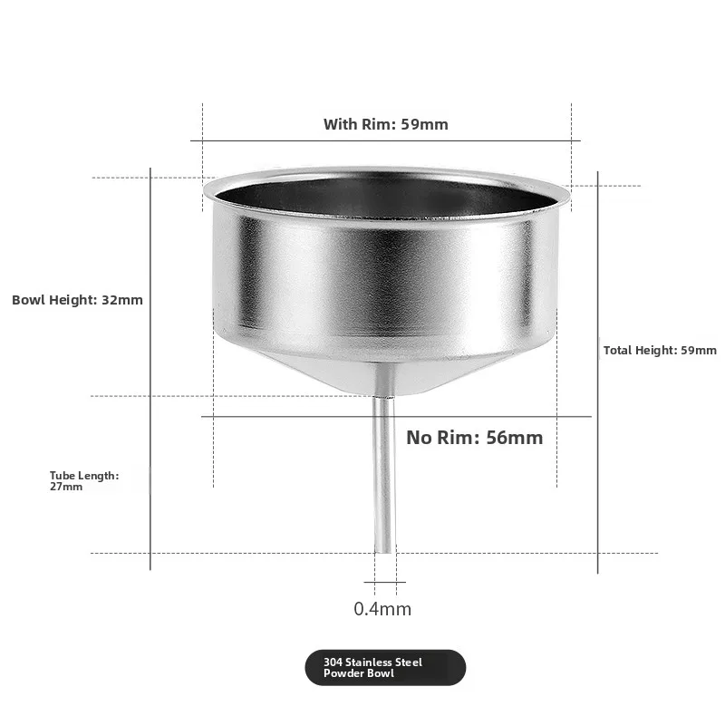 وعاء مسحوق القهوة من الفولاذ المقاوم للصدأ من بينكو، ملحقات وعاء موكا، صمام مزدوج وثلاثي، فتحة مسحوق شاملة من الفولاذ الكامل