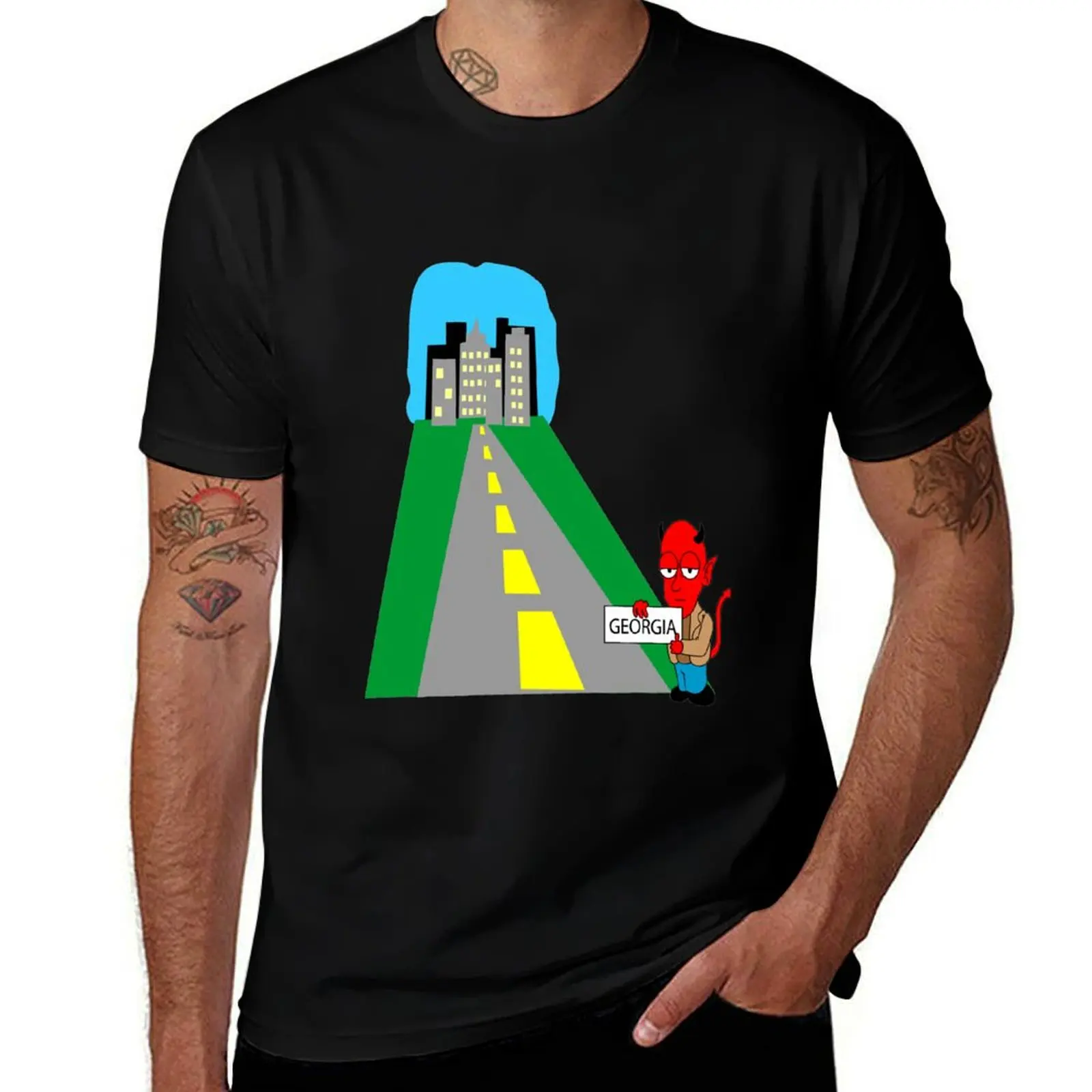 

The devil went down to georgia T-Shirt graphic t shirts blue lock topping vintage anime shirt luxury clothes men