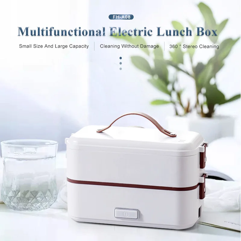 Double-layer Lunch Box Food Container Portable Electric Heating Insulation Dinnerware Food Storage Container Bento Lunch Box