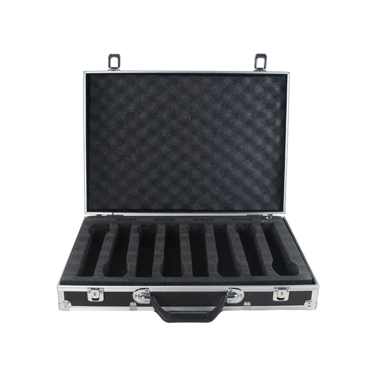 Microphone Case Mic Toolbox Stage with Sponge Shockproof Impact Resistant Professional Internet Control Room Hard Shell Mic Case