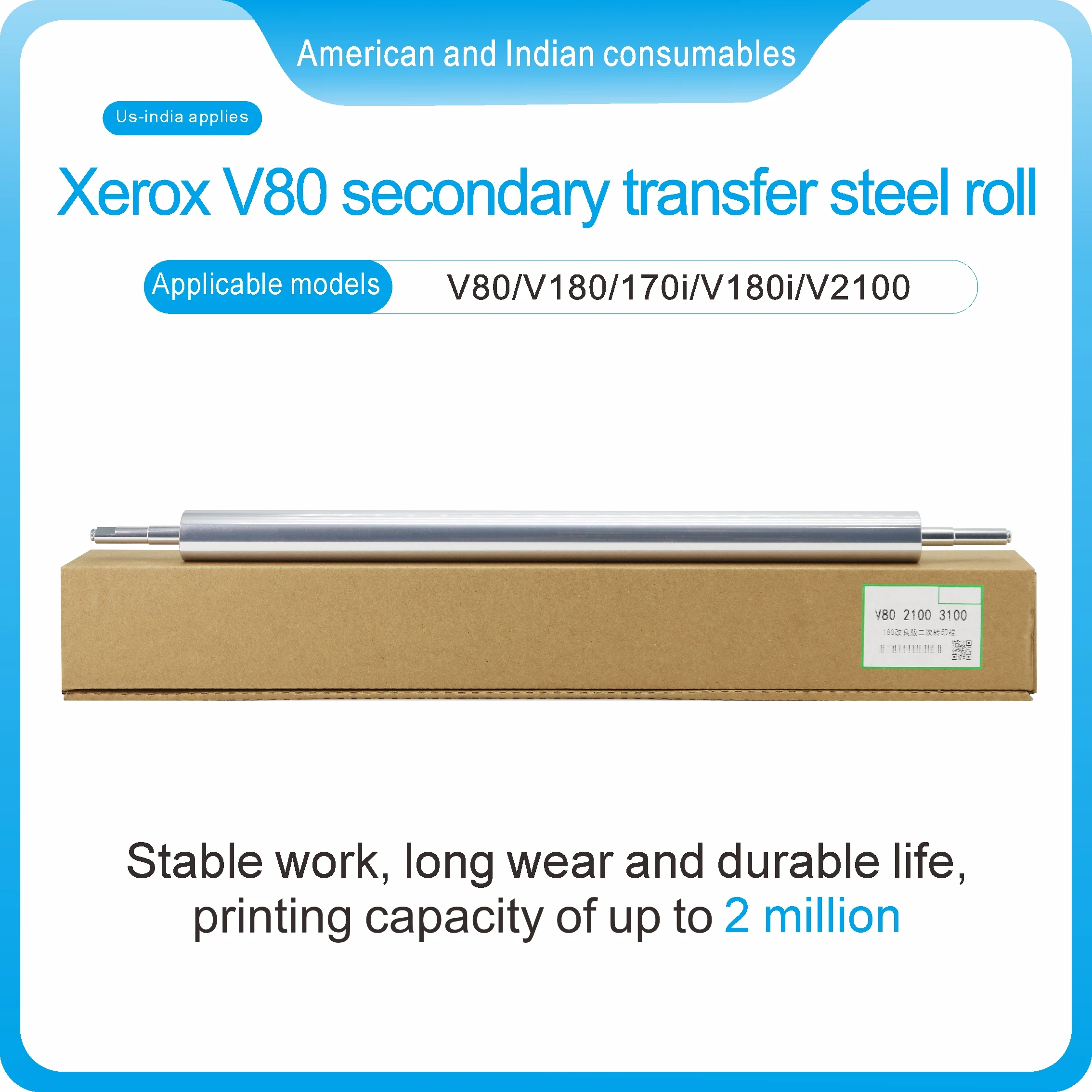 

Long Life Roll transfer XeroxV80 secondary roll wear durability high quality use for in V80 V180 170i 180i V2100