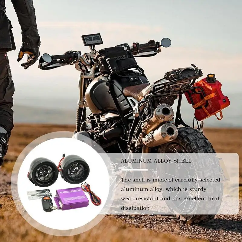 For General Speaker For Motorcycle Compact Amplifier Handlebar Speaker System Powerful Versatile Riding Accessories For Adults