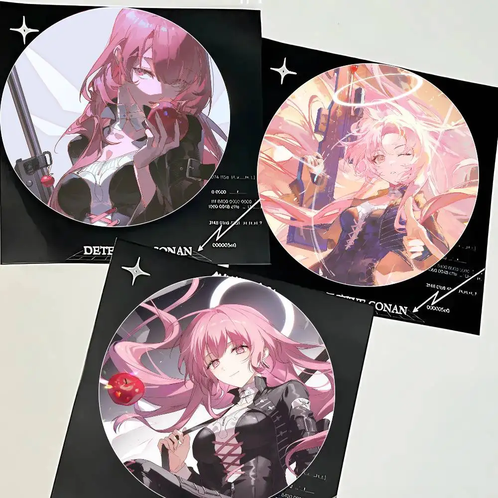 Lemuen Anime Game Arknights Round Badge Lapel Pins For Backpacks Briefcase Laser Brooch Clothes Gifts