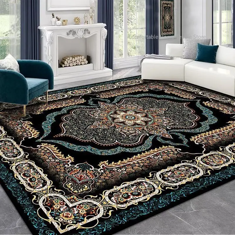 

Persian Style Carpet for Living Room Home Decoration Retro Lounge Rug Soft Bedroom Carpet Non-slip Bedside Mats Washable 200x300