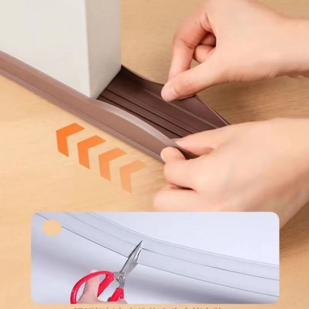 96*5cm PVC Door Seal Sound Isolate Gap Fill Gap Block Gear Wind Stop Flexible Strip Household Weather Gear Indoor Room