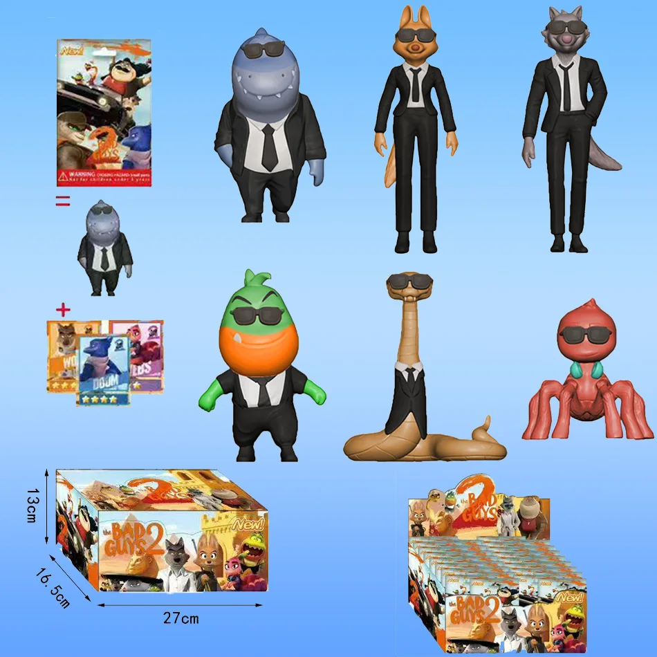 

Ручные аниме-куклы The Bad Guys Alliance 2, слепая коробка, идеально подходит для настольных украшений для торта, уникальные идеи подарков на день рождения