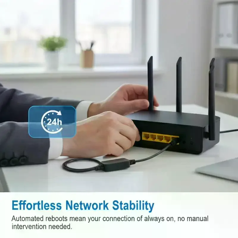 WiFi Reset Router Timing Restart Module 24H Automatic Power Off Reset DC 5V 15V Router Rebooter